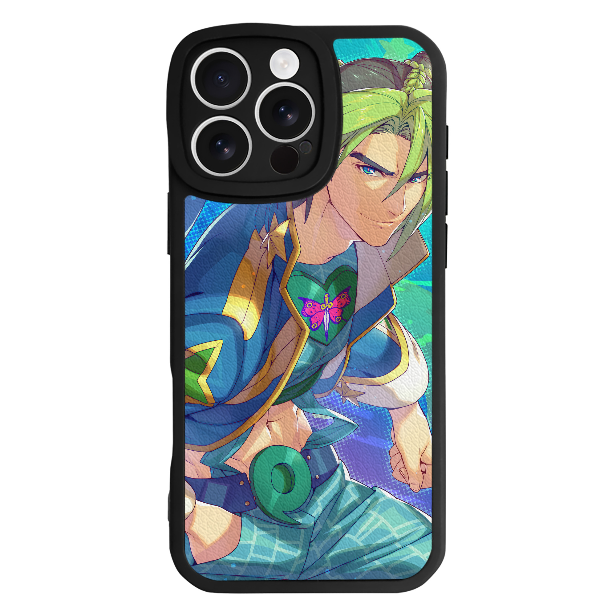 （画像用） ジョジョの奇妙な冒険 JoJo's Bizarre Adventure 【iPhone 16シリーズ対応】シリコンスマホケース（レザー調） 材質：シリコン